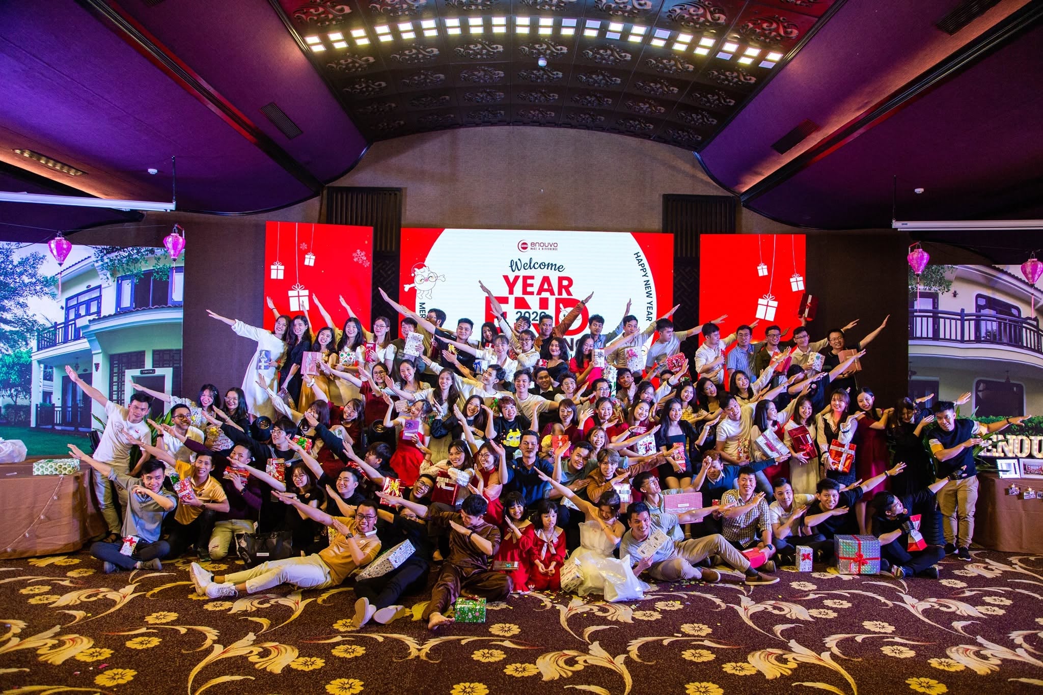 The Enouvo team gathered for the 2020 year-end celebration